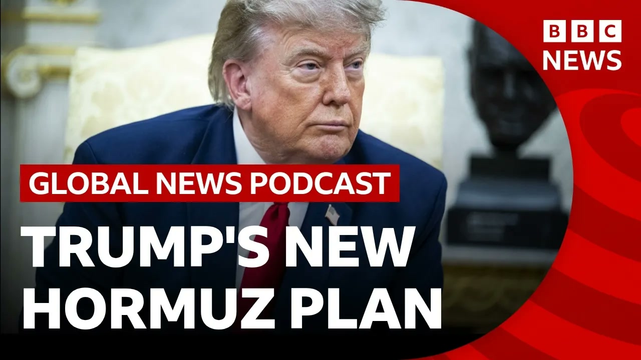 Trump's new Strait of Hormuz plan _ BBC News Thumbnail