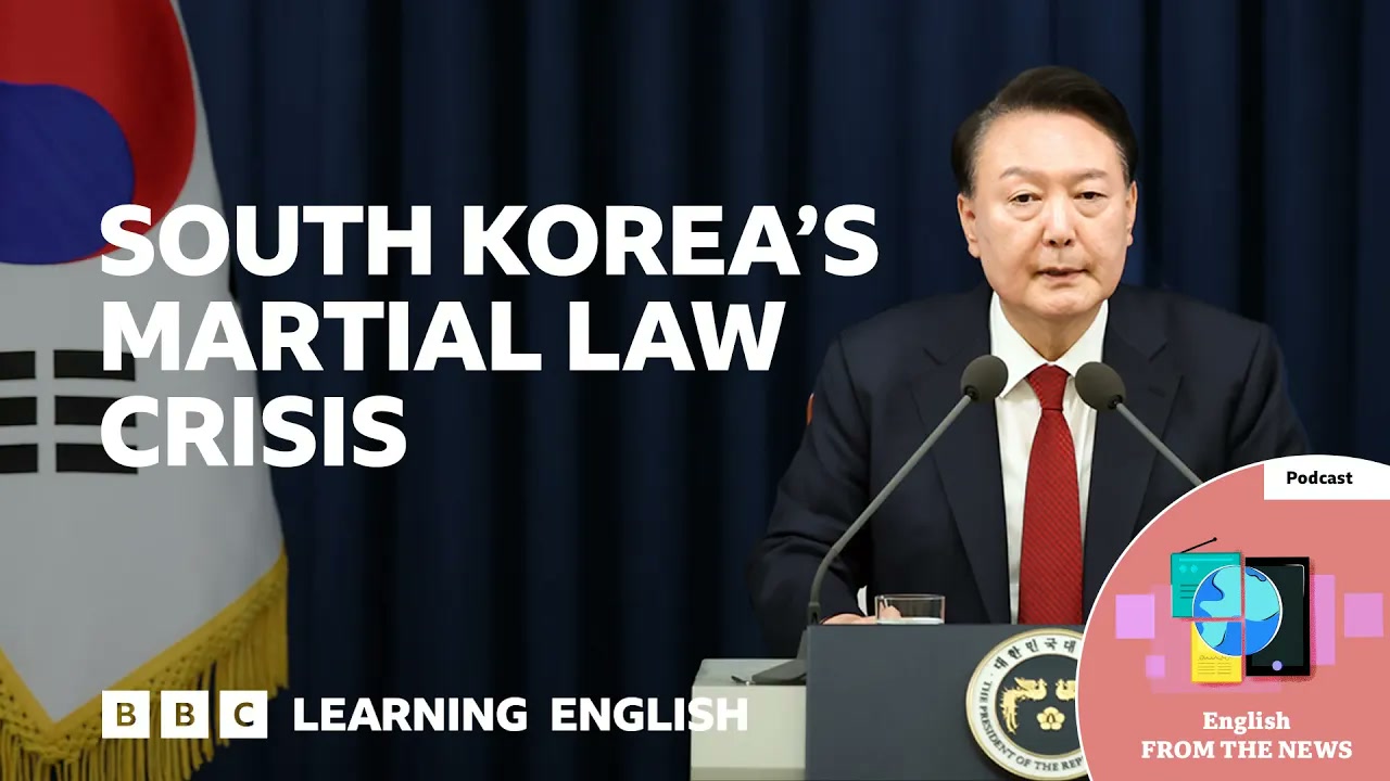 South Korea's martial law crisis_ BBC Learning English from the News Thumbnail