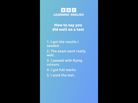 Ways to say you did well on a test Thumbnail