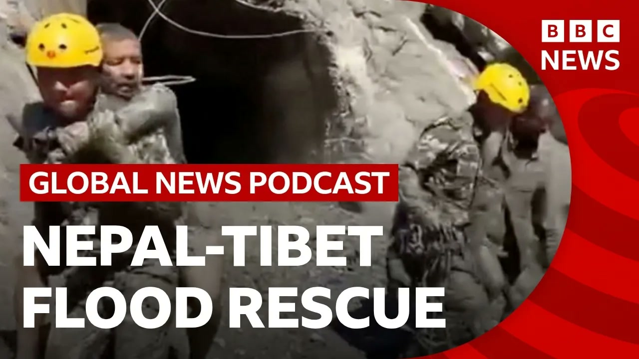 Nepal and China try to reach flood survivors, and Norway has a new king _ Global News Podcast Thumbnail