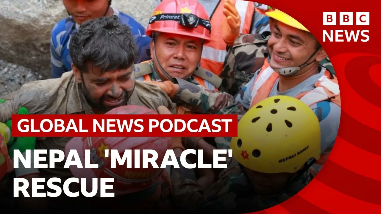 Nepal flood survivors are rescued from a tunnel and other top news stories _ Global News Podcast Thumbnail