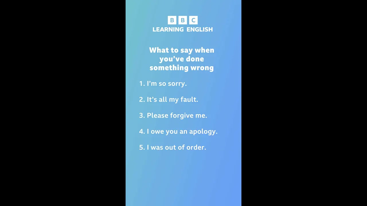 What to say when you've done something wrong Thumbnail